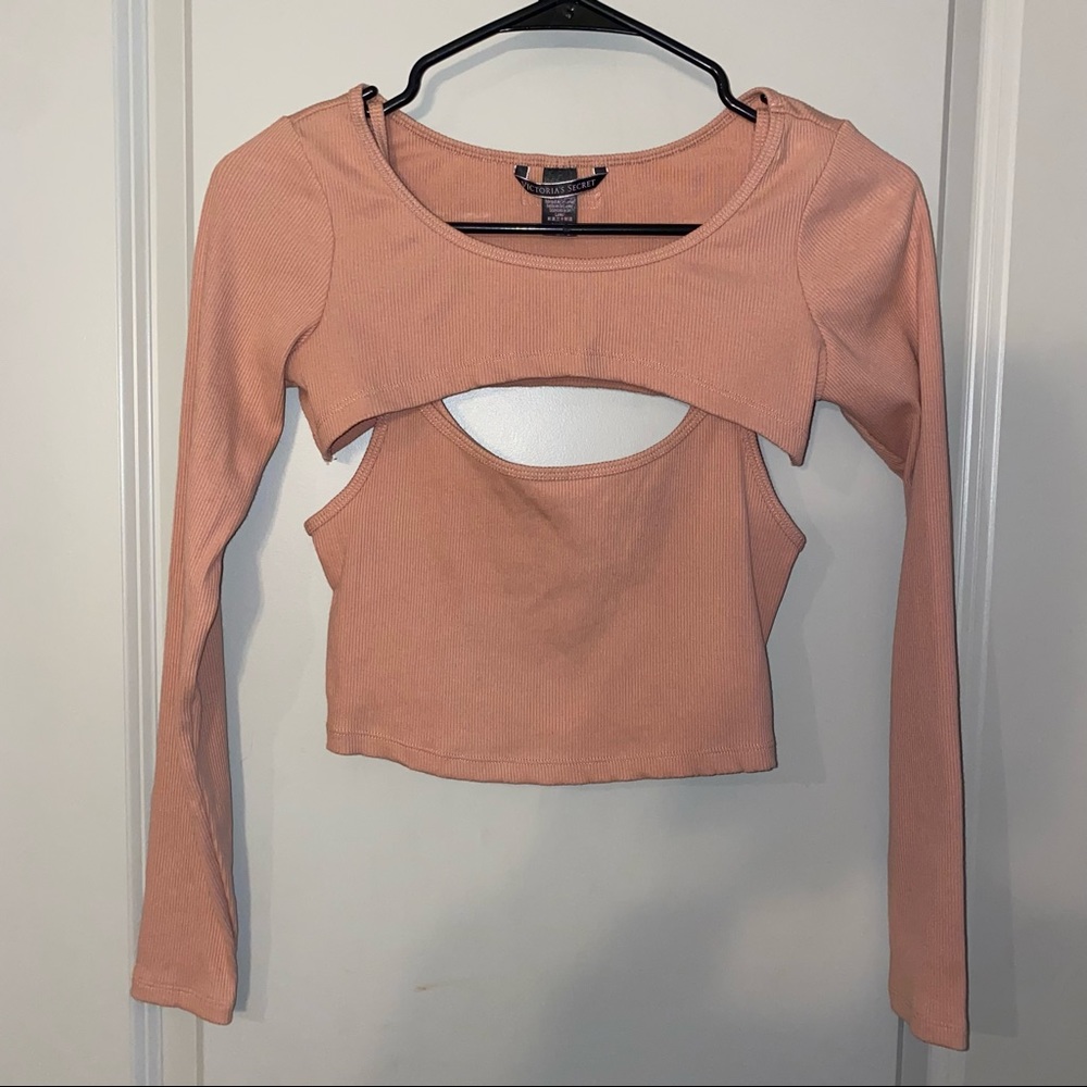 COPY - Victoria’s Secret peach crop top - small